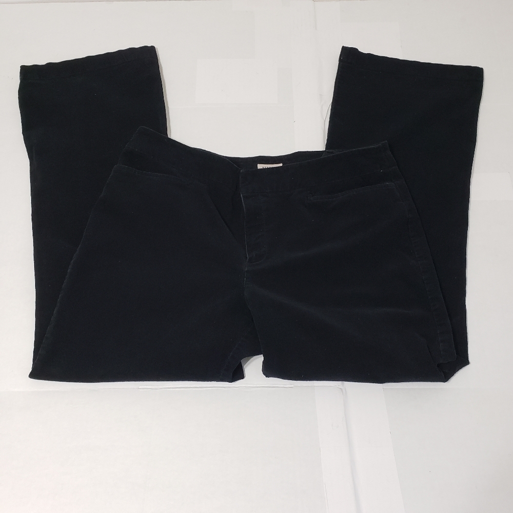 Jones New York Stretch Bootcut Corduroy Pants Women's 16 Black